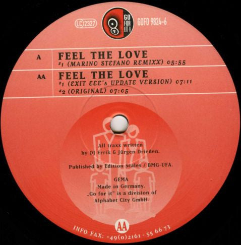 Feel The Love (Marino Stefano Remixx) | Very Good (VG) Very Good Plus (VG+) Get Cheap Vinyl