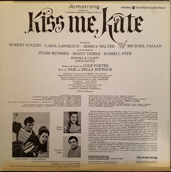 Armstrong Presents Cole Porter's Kiss Me, Kate - Original ABC Television Sound Track | Near Mint (NM) Near Mint (NM) Get Cheap Vinyl