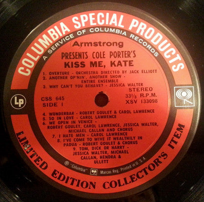 Armstrong Presents Cole Porter's Kiss Me, Kate - Original ABC Television Sound Track | Near Mint (NM) Near Mint (NM) Get Cheap Vinyl