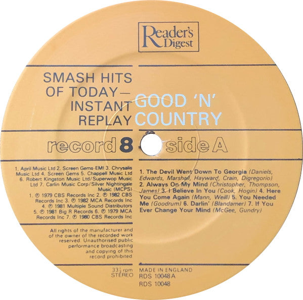 Smash Hits Of Today - Instant Replay | Near Mint (NM) Near Mint (NM) Get Cheap Vinyl