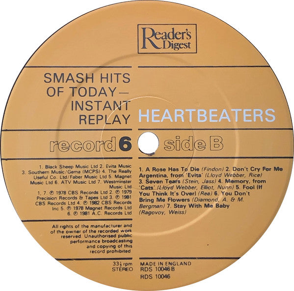 Smash Hits Of Today - Instant Replay | Near Mint (NM) Near Mint (NM) Get Cheap Vinyl
