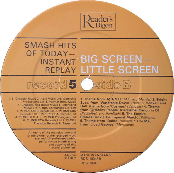 Smash Hits Of Today - Instant Replay | Near Mint (NM) Near Mint (NM) Get Cheap Vinyl