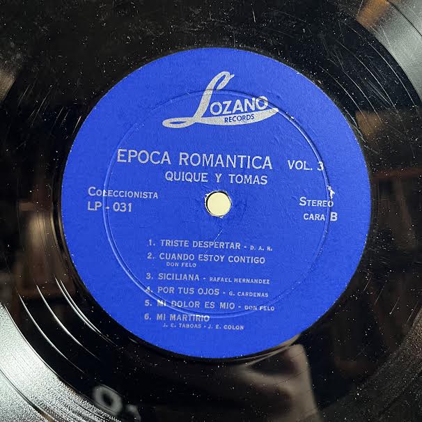 Epoca Romantica Con Quique y Tomas Vol 3 (VINYL) | Very Good Plus (VG+) Very Good (VG) Get Cheap Vinyl