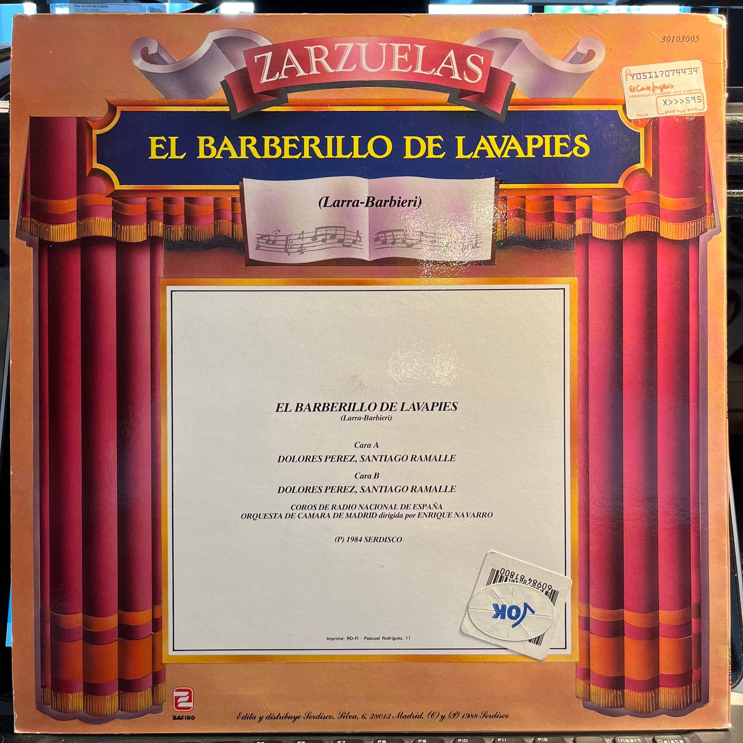 El Barberillo De Lavapies | Near Mint (NM) Excellent (EX) Get Cheap Vinyl