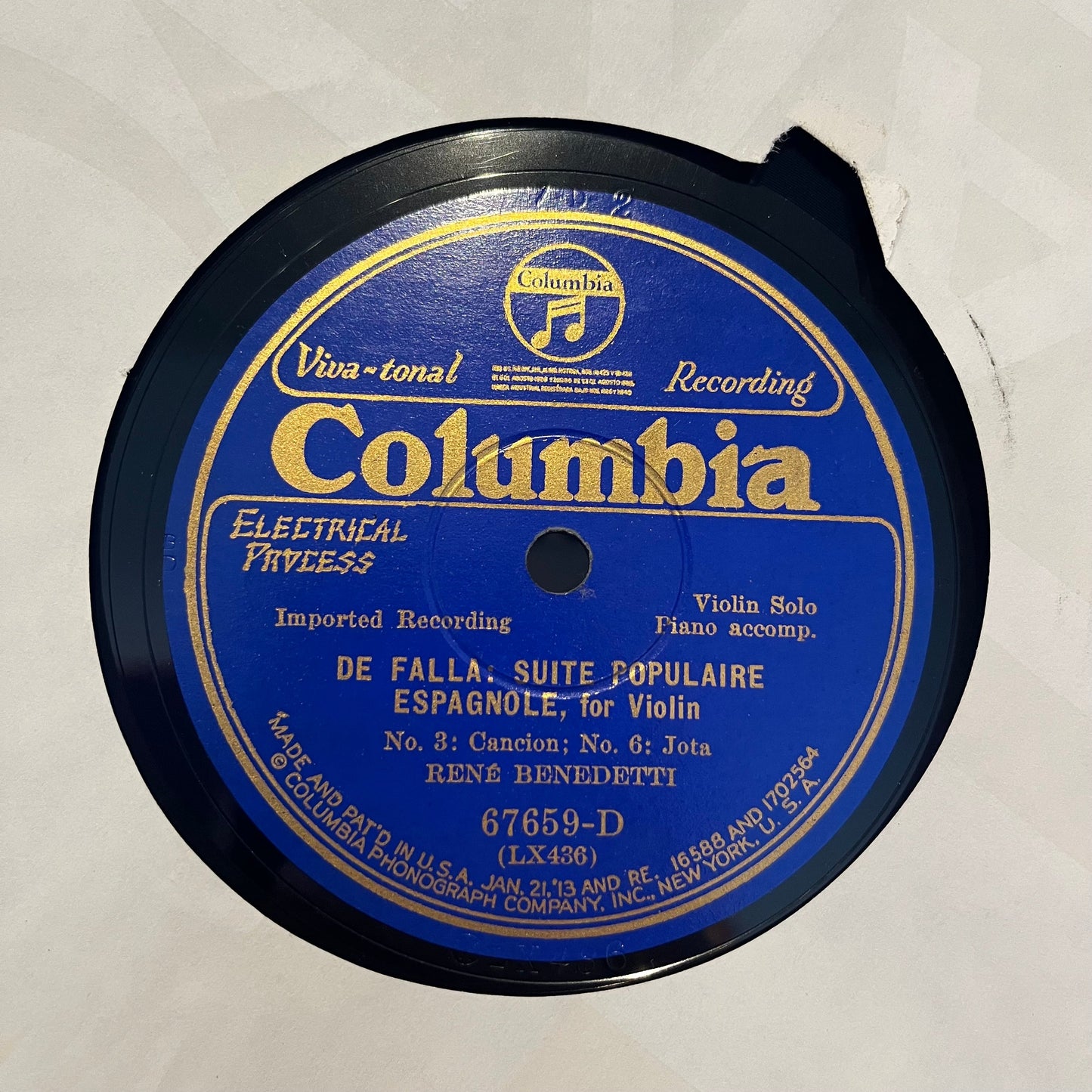De Falla : Suite Populaire Espagnole | Near Mint (NM) Generic Get Cheap Vinyl