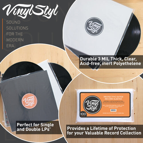 Protective Outer Record Sleeves - 100 Count | Get Cheap Vinyl