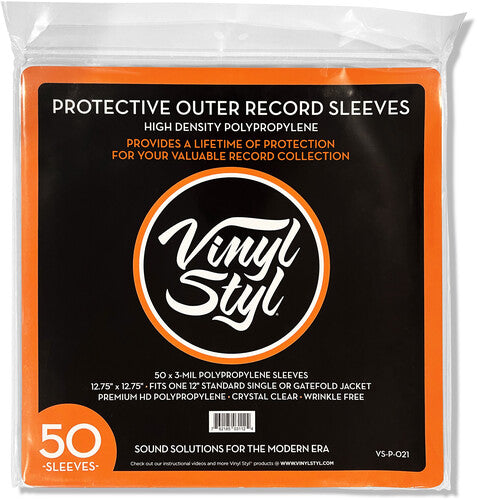 Protective Outer Record Sleeves - 50 Count | Get Cheap Vinyl