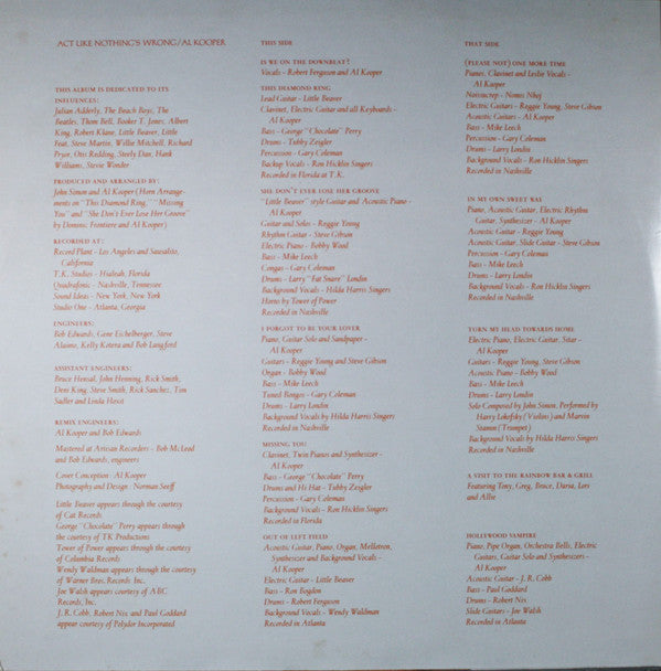 Act Like Nothing's Wrong | Near Mint (NM) Very Good Plus (VG+) Get Cheap Vinyl