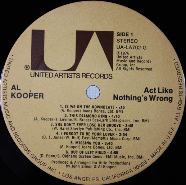 Act Like Nothing's Wrong | Near Mint (NM) Very Good Plus (VG+) Get Cheap Vinyl