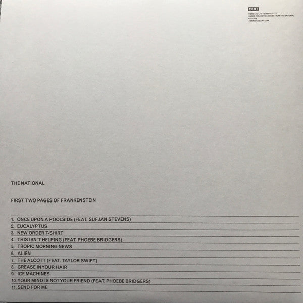 The National First Two Pages Of Frankenstein LP Mint (M) Mint (M) Get Cheap Vinyl