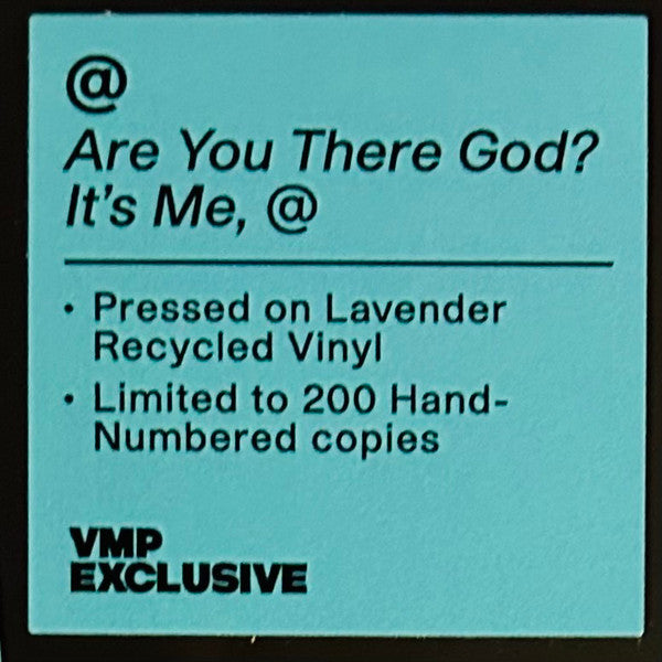 Are You There God? It's Me, @ (VMP EXCLUSIVE: LAVENDER VINYL) | Mint (M) Get Cheap Vinyl