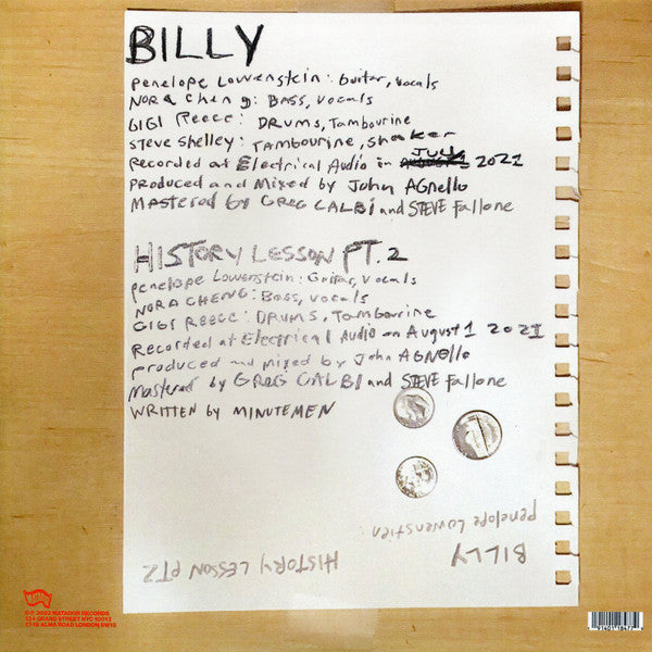 Billy (7" VINYL) | Mint (M) Mint (M) Get Cheap Vinyl