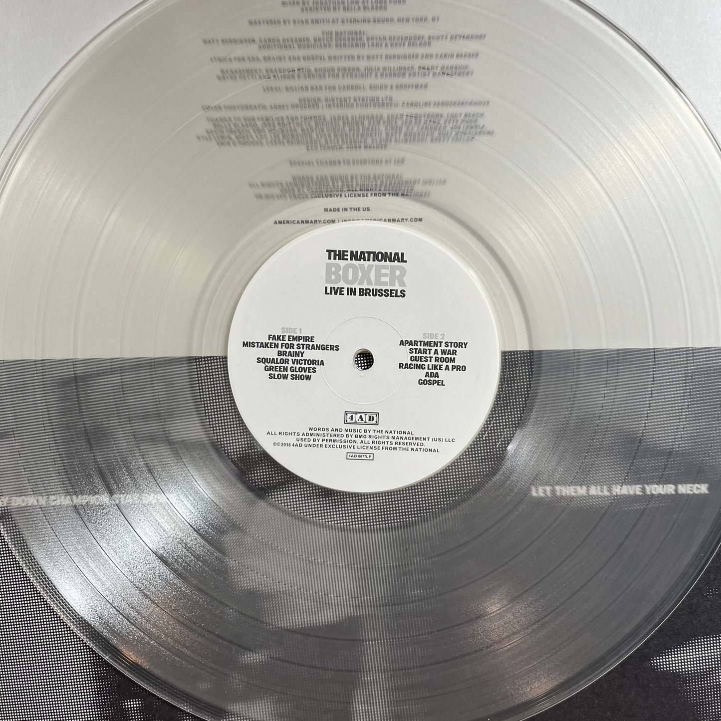 Boxer (Live In Brussels) (CLEAR VINYL) | Near Mint (NM) Near Mint (NM) Get Cheap Vinyl