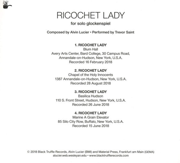 Ricochet Lady - For Solo Glockenspiel (CD) | Mint (M) Mint (M) Get Cheap Vinyl