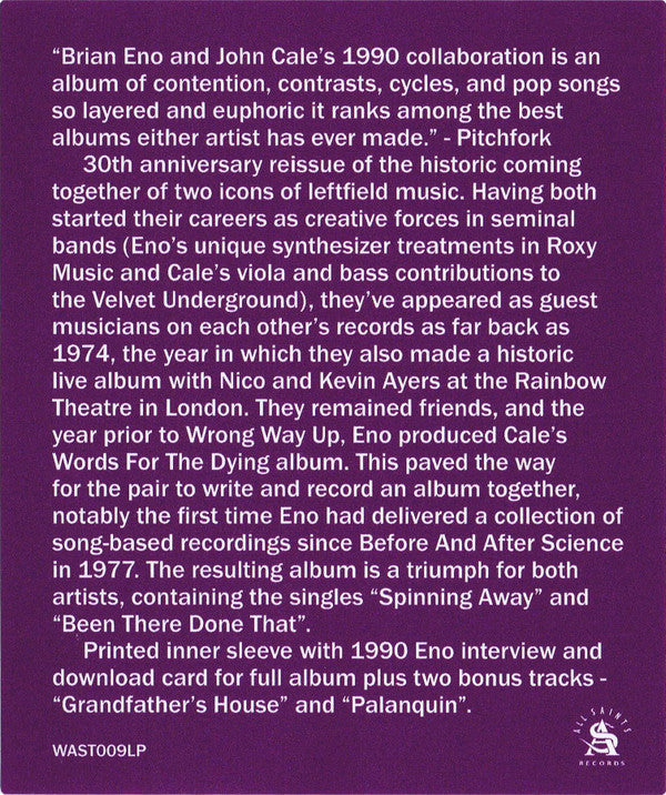 Wrong Way Up (30th Anniversary) | Mint (M) Mint (M) Get Cheap Vinyl