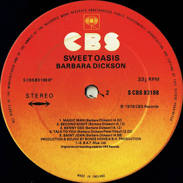 Sweet Oasis | Near Mint (NM) Very Good Plus (VG+) Get Cheap Vinyl