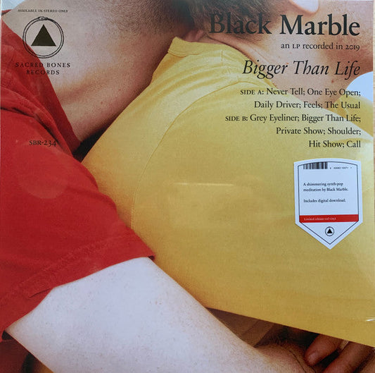 Black Marble Bigger Than Life Sacred Bones Records LP, Album, Ltd, Red Mint (M) Mint (M) Get Cheap Vinyl