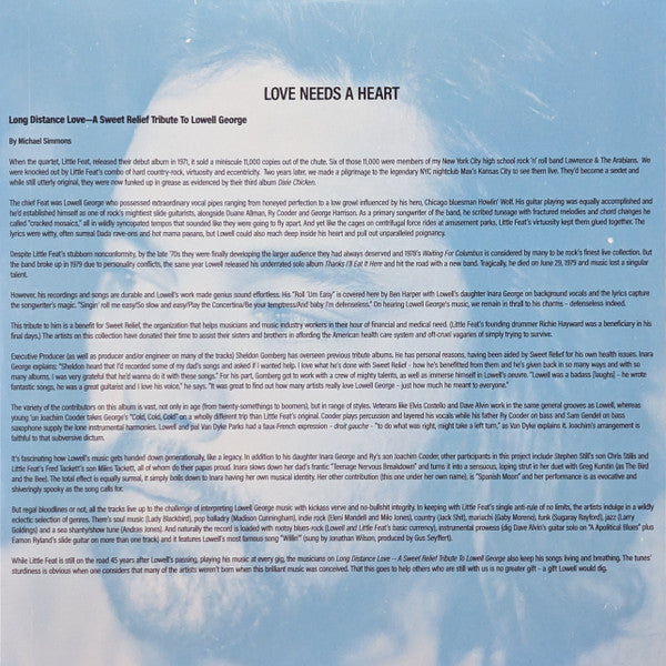 Long Distance Love (A Sweet Relief Tribute To Lowell George) (WHITE VINYL) | Mint (M) Mint (M) Get Cheap Vinyl