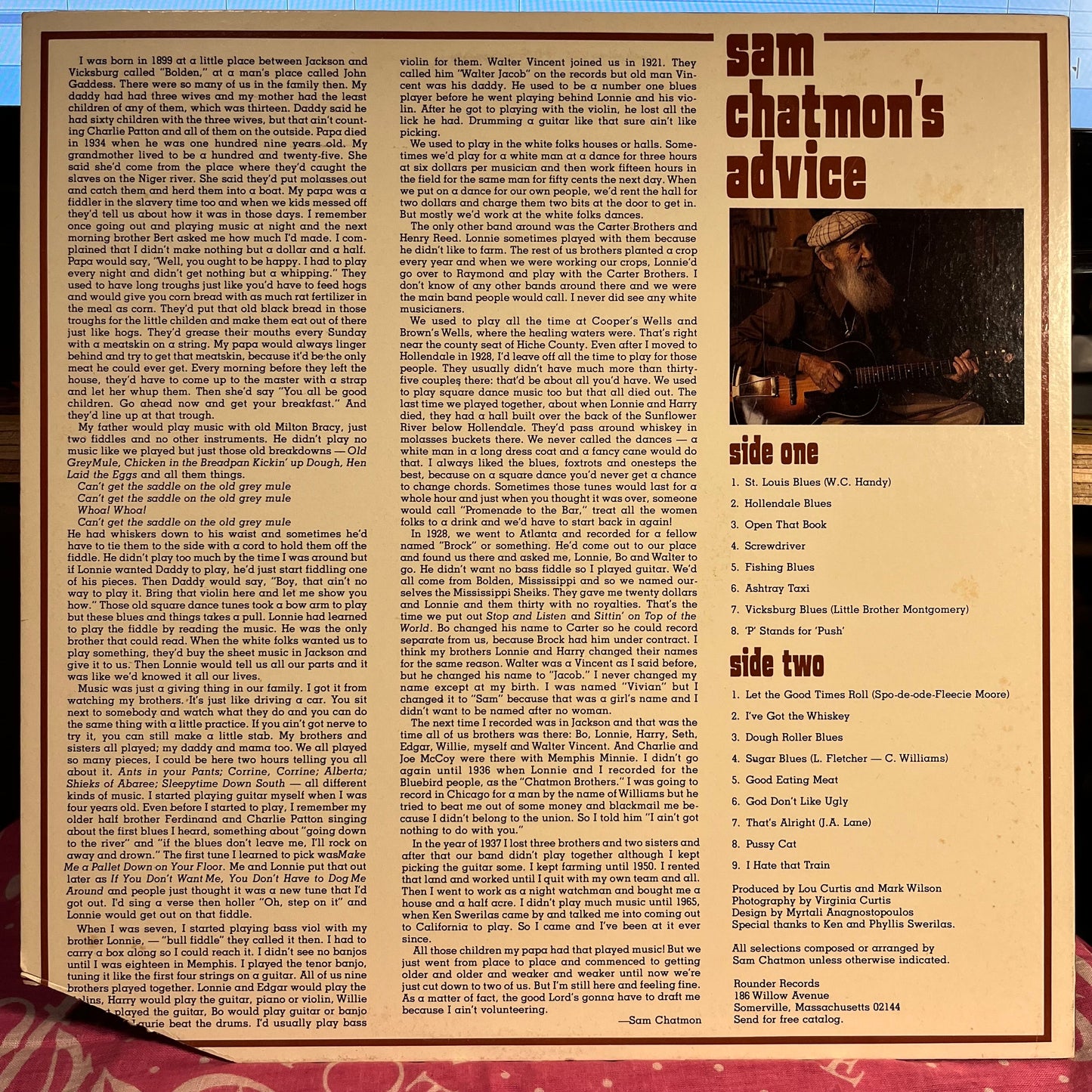 Sam Chatmon's Advice | Excellent (EX) Excellent (EX) Get Cheap Vinyl