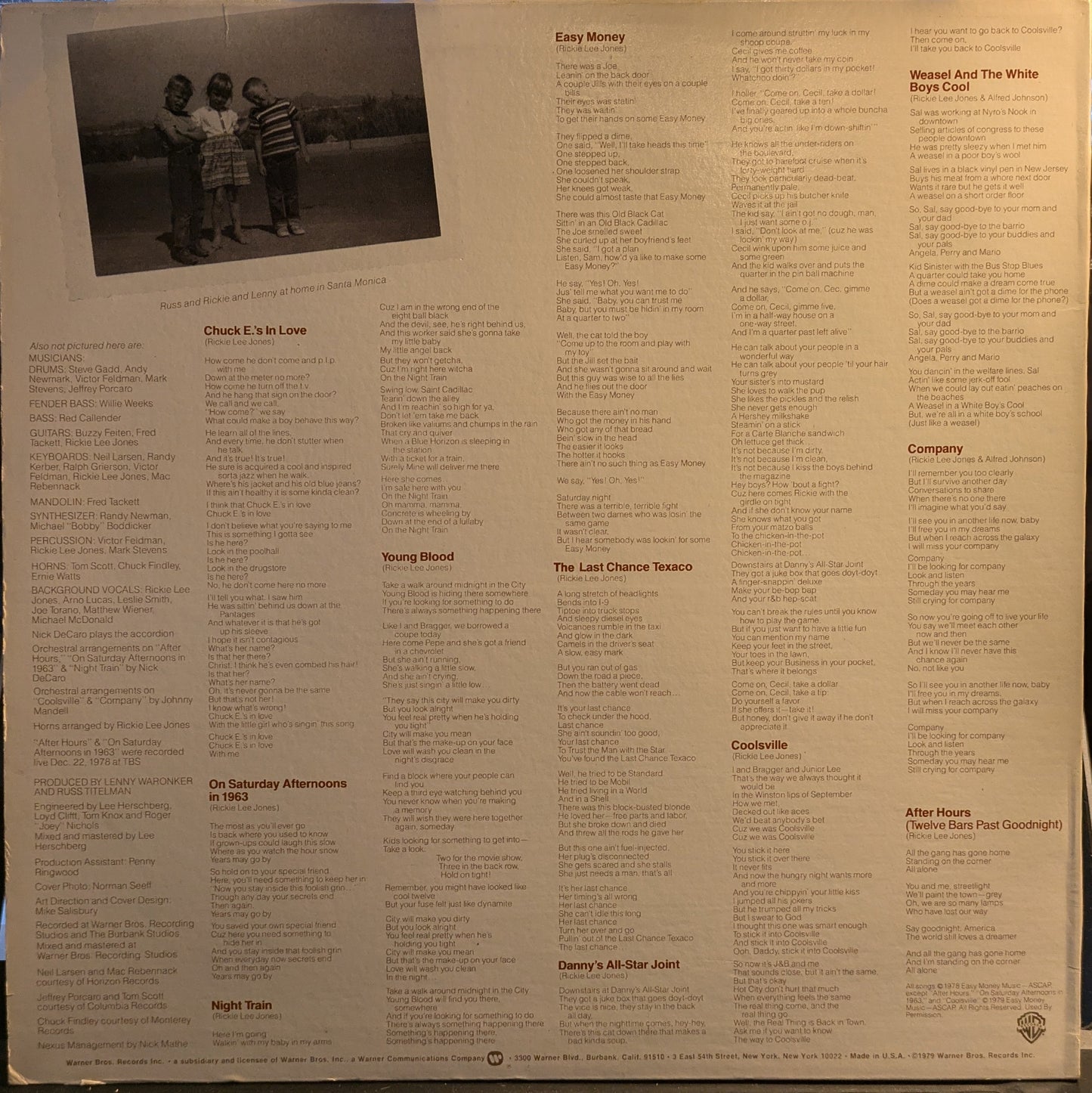 Rickie Lee Jones | Near Mint (NM) Excellent+ (EX+) Get Cheap Vinyl