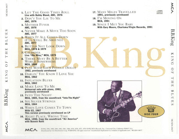 King Of The Blues (4xCD BOX) | Near Mint (NM) Excellent+ (EX+) Get Cheap Vinyl