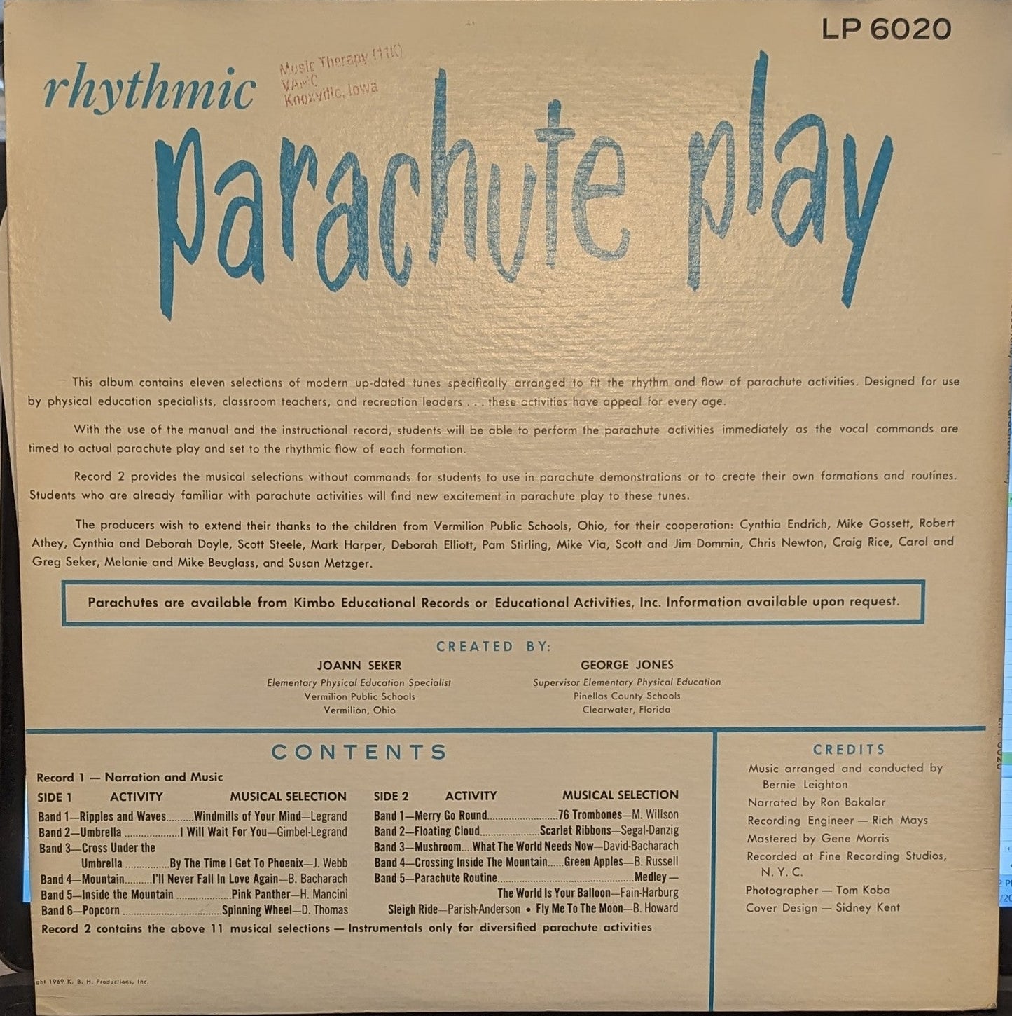 Rhythmic Parachute Play | Near Mint (NM) Excellent (EX) Get Cheap Vinyl