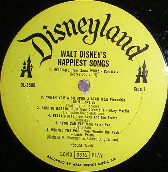 Walt Disney's Happiest Songs | Very Good Plus (VG+) Near Mint (NM) Get Cheap Vinyl