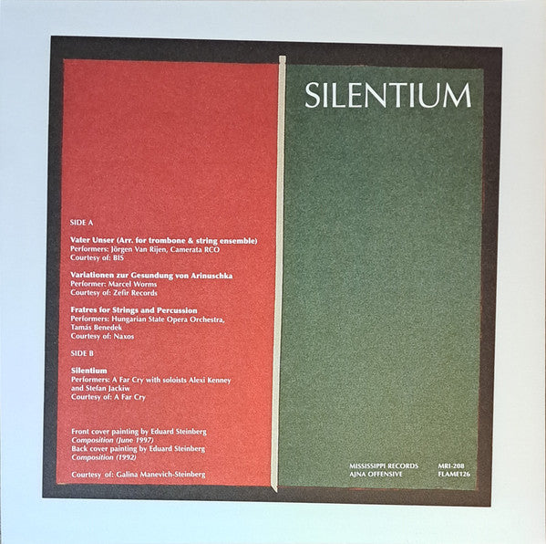 Silentium (VINYL) | Mint (M) Mint (M) Get Cheap Vinyl