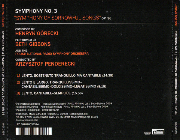 Symphony No. 3 (Symphony Of Sorrowful Songs) Op. 36 (CD) | Mint (M) Mint (M) Get Cheap Vinyl