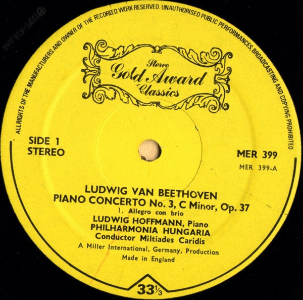 Piano Concerto No.3 - Opus 37 In C Minor | Mint (M) Near Mint (NM) Get Cheap Vinyl