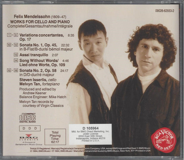 Works For Cello And Piano, Complete (CD) | Excellent+ (EX+) Near Mint (NM) Get Cheap Vinyl