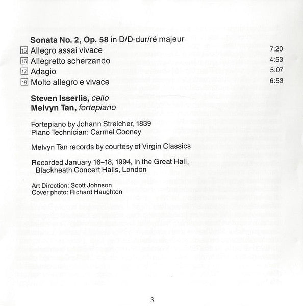 Works For Cello And Piano, Complete (CD) | Excellent+ (EX+) Near Mint (NM) Get Cheap Vinyl