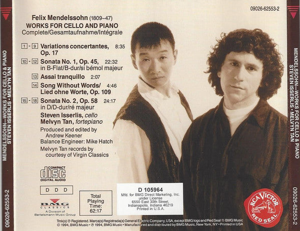 Works For Cello And Piano, Complete (CD) | Excellent+ (EX+) Near Mint (NM) Get Cheap Vinyl