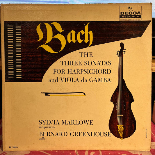 The Three Sonatas For Harpsichord And Viola Da Gamba | Excellent (EX) Very Good Plus (VG+) Get Cheap Vinyl