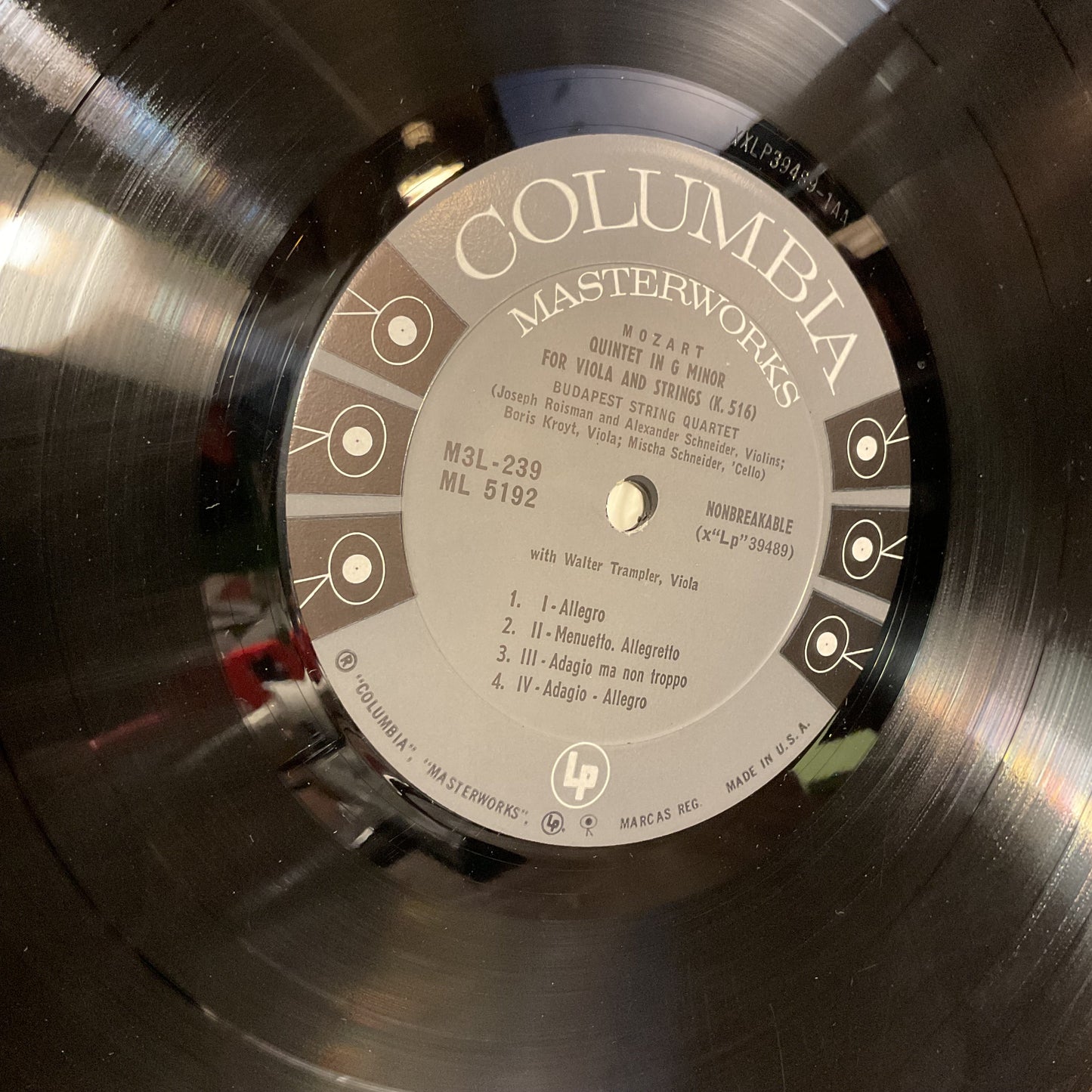 Quintet For Viola And Strings In C Major, K. 515 (VINYL) | Excellent+ (EX+) Near Mint (NM) Get Cheap Vinyl