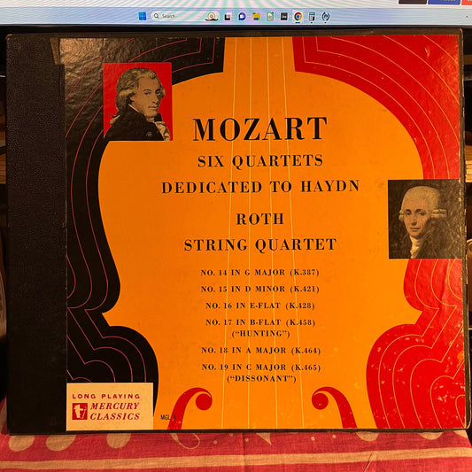 MOZART Six quartets dedicated to Haydn Roth String Quartet. Quartet No. 14 In G Major (K.387), Quartet No. 15 In D Minor (K.421) | Excellent (EX) Very Good Plus (VG+) Get Cheap Vinyl