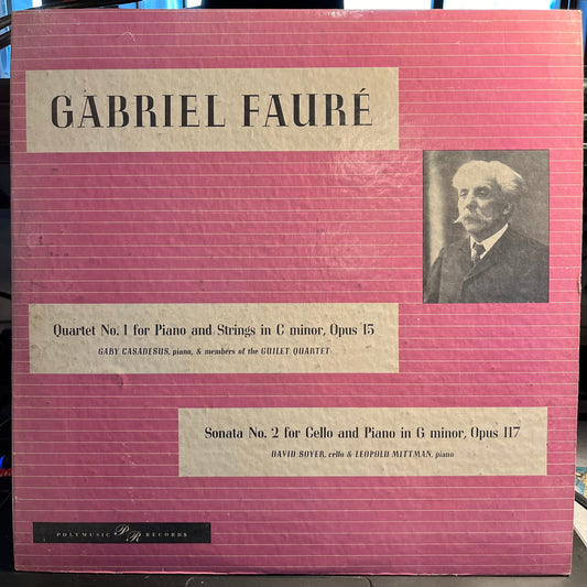Quartet No. 1 For Piano And Strings In C Minor, Opus 15 / Sonata No. 2 For Cello And Piano In G Minor, Opus 117 | Excellent (EX) Very Good Plus (VG+) Get Cheap Vinyl