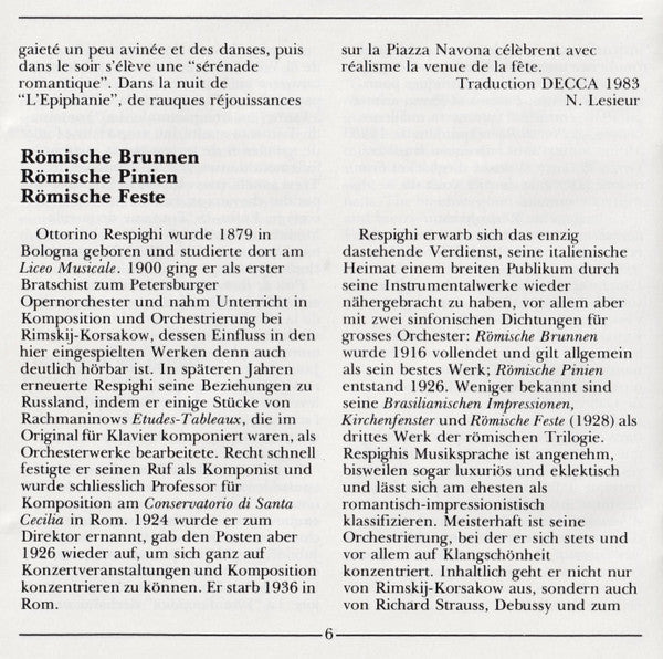 Pines Of Rome • Fountains Of Rome • Feste Romane (CD) | Near Mint (NM) Near Mint (NM) Get Cheap Vinyl