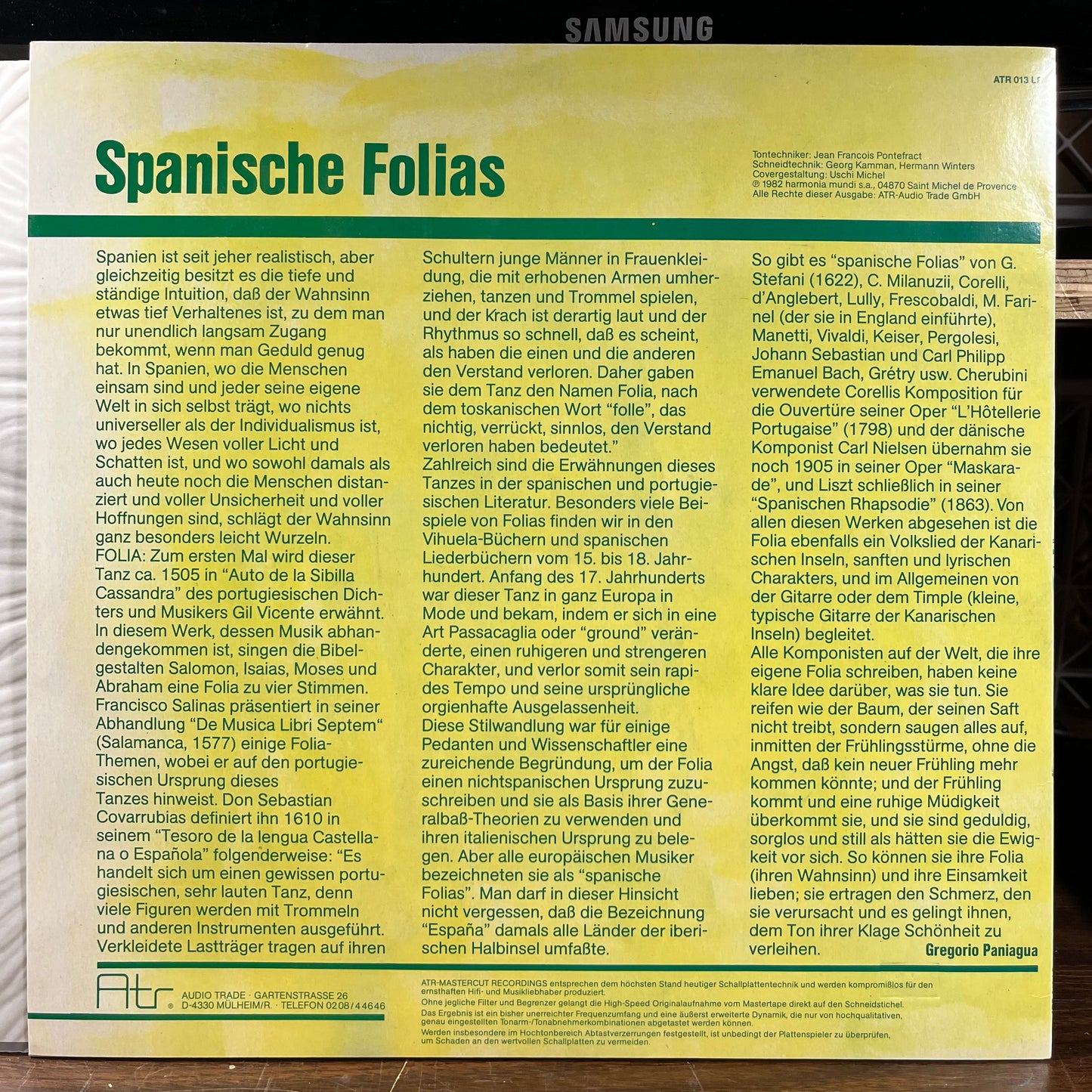 La Folia De La Spagna (VINYL) | Near Mint (NM or M-) Near Mint (NM) Get Cheap Vinyl