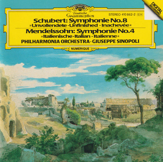 Schubert: Symphony No.8 "Unfinished" / Mendelssohn: Symphony No.4 "Italian" (CD) | Near Mint (NM) Near Mint (NM) Get Cheap Vinyl
