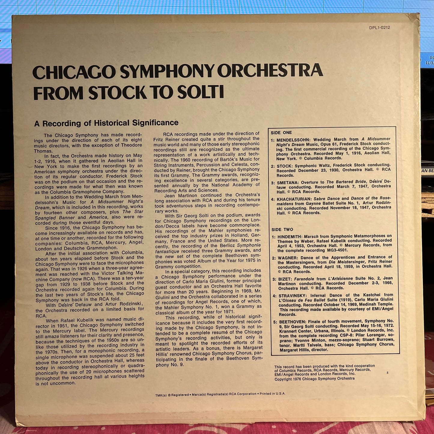 From Stock To Solti - A Recording Of Historical Significance | Near Mint (NM) Excellent (EX) Get Cheap Vinyl