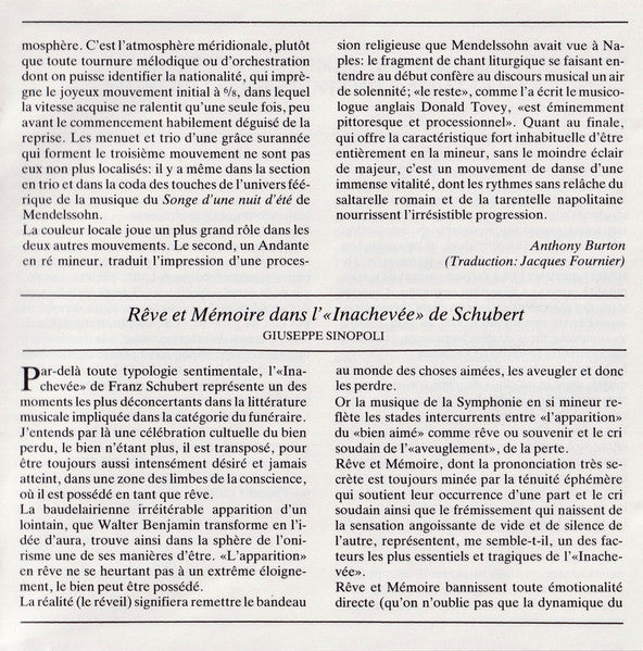 Schubert: Symphony No.8 "Unfinished" / Mendelssohn: Symphony No.4 "Italian" (CD) | Near Mint (NM) Near Mint (NM) Get Cheap Vinyl