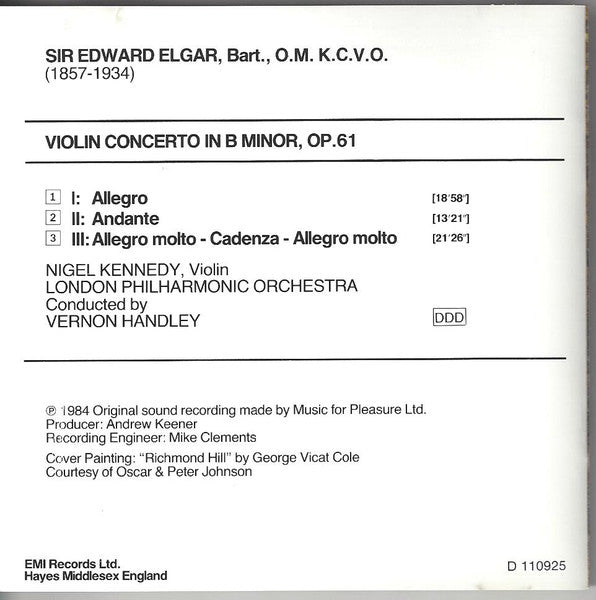 Violin Concerto (CD) | Near Mint (NM) Near Mint (NM) Get Cheap Vinyl