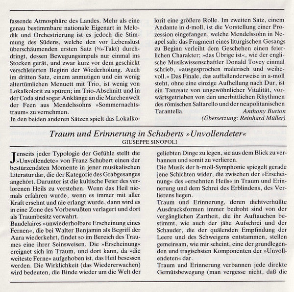 Schubert: Symphony No.8 "Unfinished" / Mendelssohn: Symphony No.4 "Italian" (CD) | Near Mint (NM) Near Mint (NM) Get Cheap Vinyl
