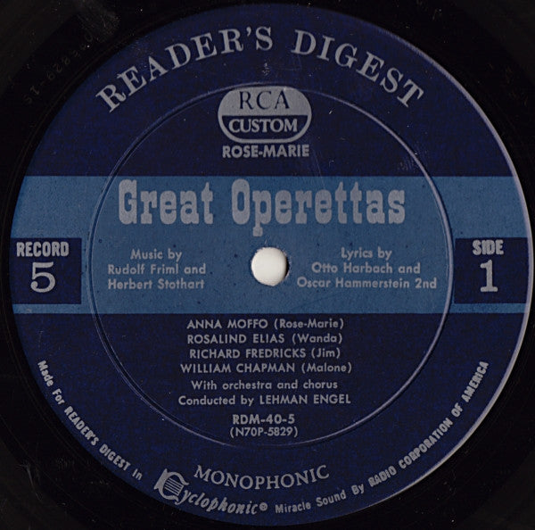 Treasury Of Great Operettas | Near Mint (NM) Very Good (VG) Get Cheap Vinyl