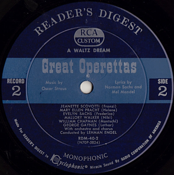Treasury Of Great Operettas | Near Mint (NM) Very Good (VG) Get Cheap Vinyl