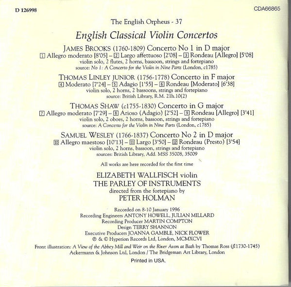 English Classical Violin Concertos (CD) | Near Mint (NM) Near Mint (NM) Get Cheap Vinyl
