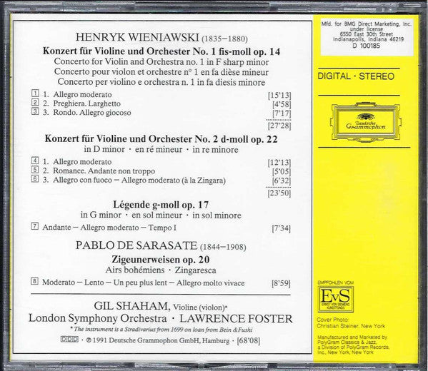 Violin Concertos Nos. 1 & 2, Zigeunerweisen (CD) | Near Mint (NM) Near Mint (NM) Get Cheap Vinyl
