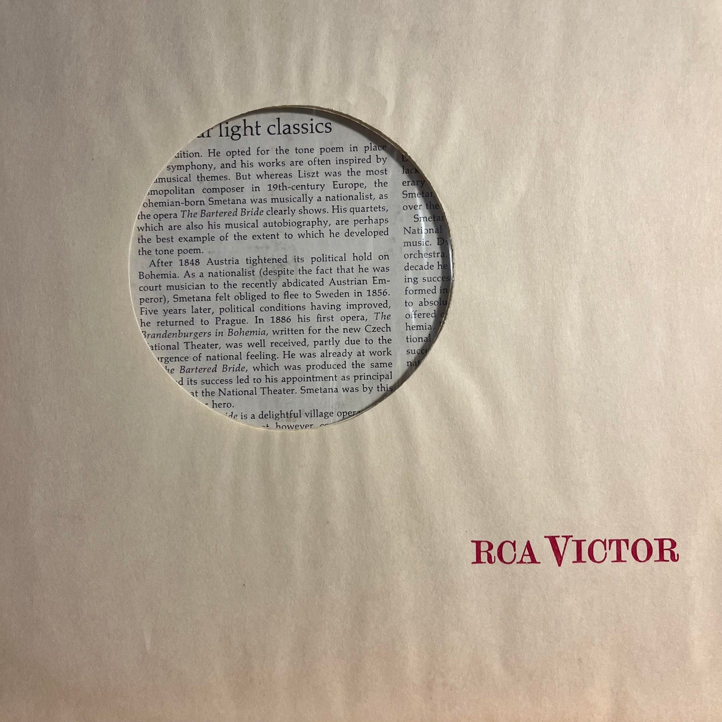Hungarian Rhapsodies Nos. 1 And 2, Bartered Bride: Overture *STEREO/RED SEAL* | Near Mint (NM) Excellent (EX) Get Cheap Vinyl