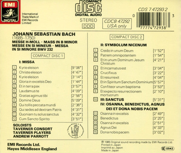 Mass In B Minor (2xCD) | Near Mint (NM or M-) Near Mint (NM or M-) Get Cheap Vinyl